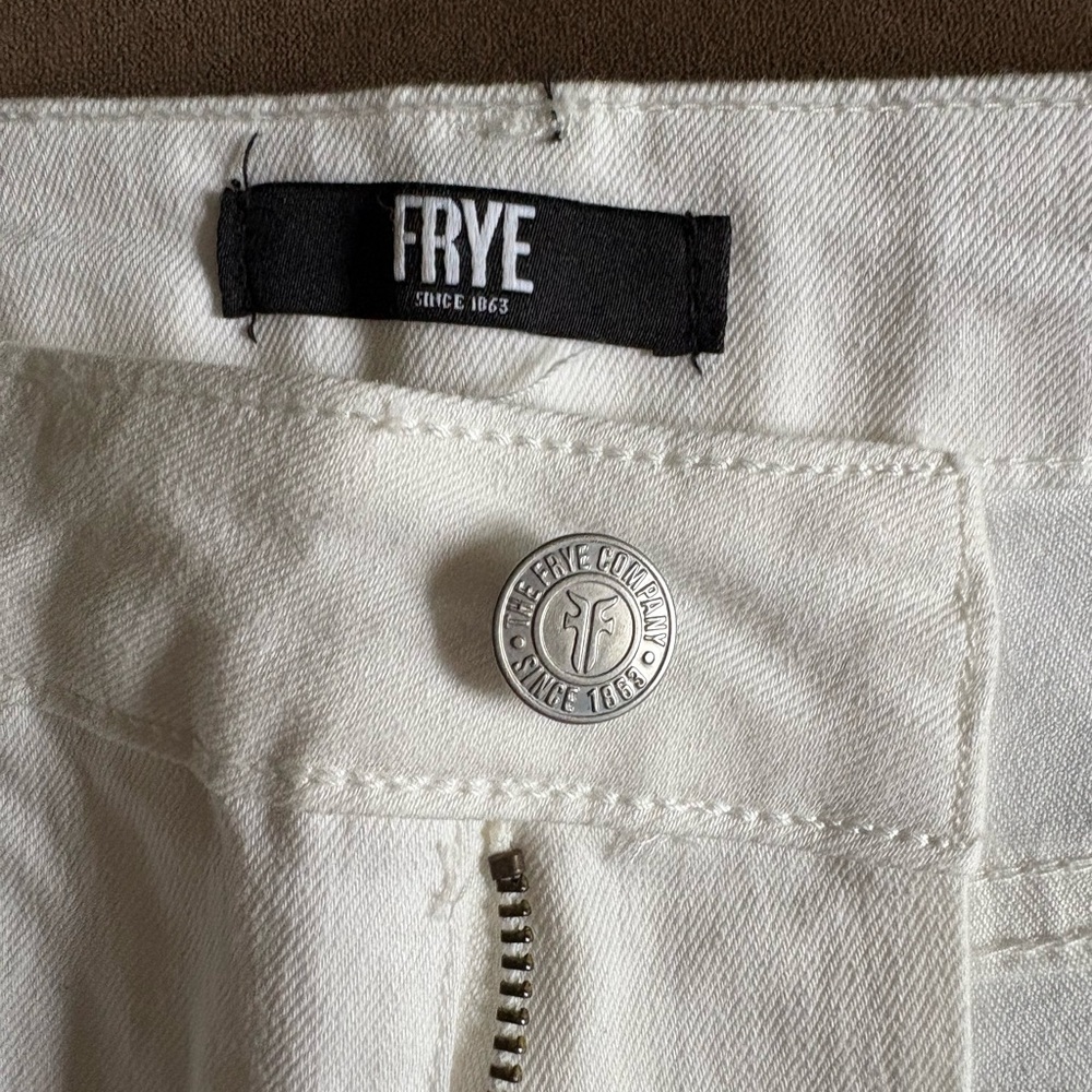 Frye White Denim Jeans